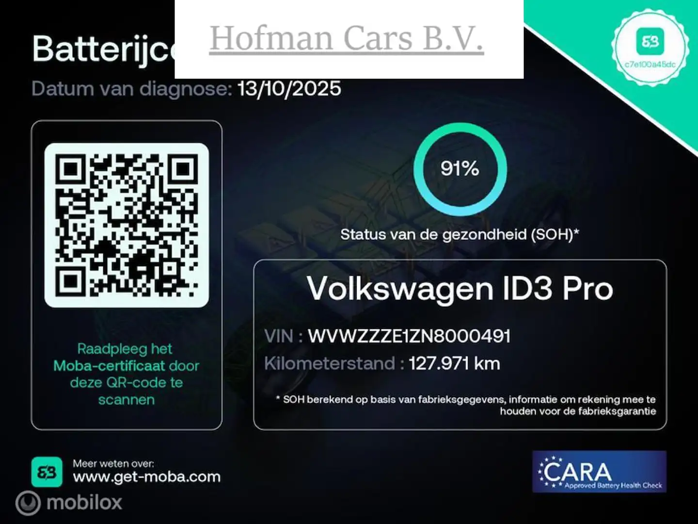 Volkswagen ID.3 Pro SOH 91% 58 kWh 145PK 2021 Incl. BTW Wit - 2