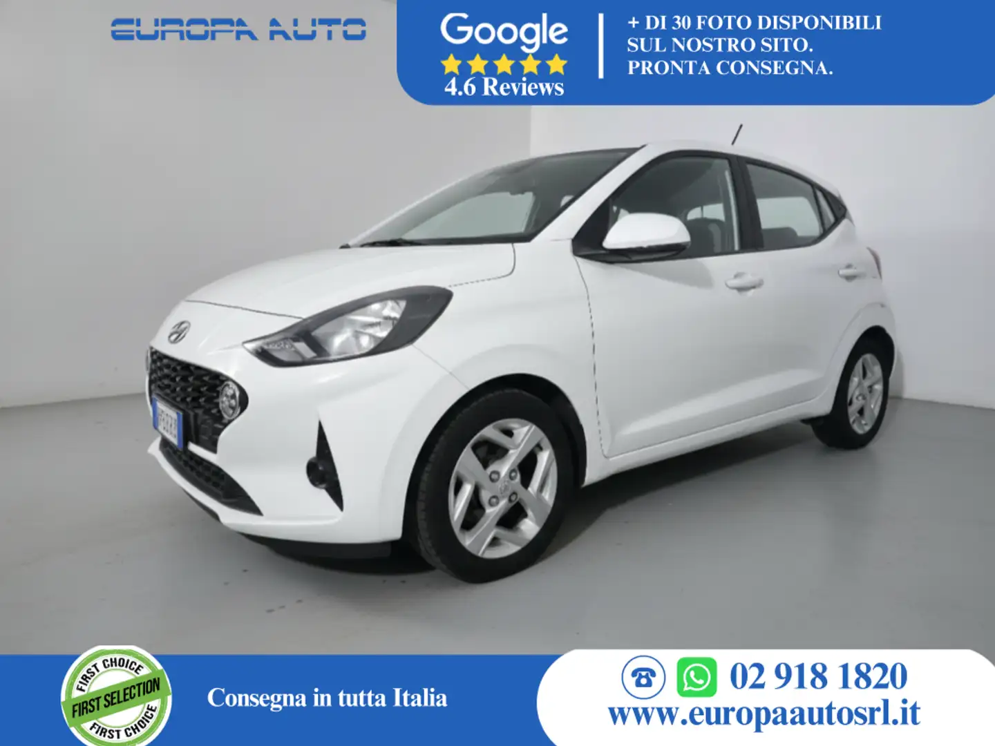 Hyundai i10 1.0 mpi Tech Connect Pack Bianco - 1