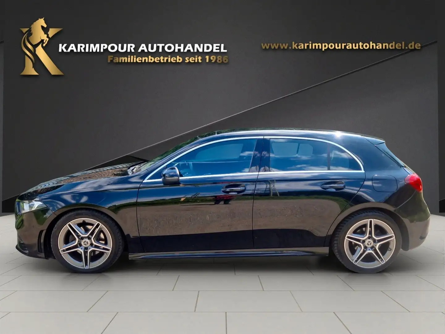 Mercedes-Benz A 180 AMG-Line*VirtualC.*Nav*Teilleder*Pano*1HD* Schwarz - 2
