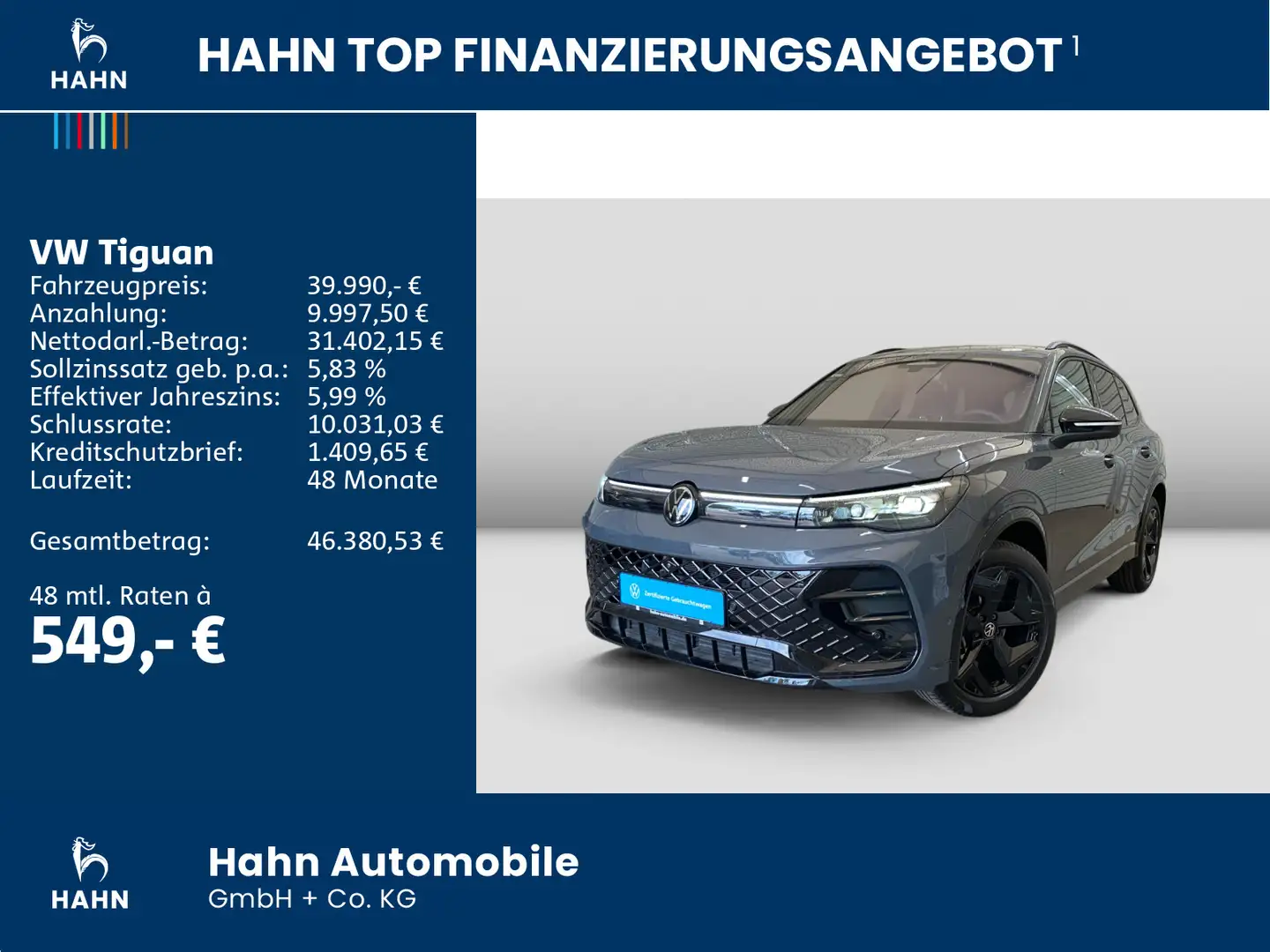 Volkswagen Tiguan 1.5 eTSI DSG R-Line Black Style Standhzg Grijs - 2