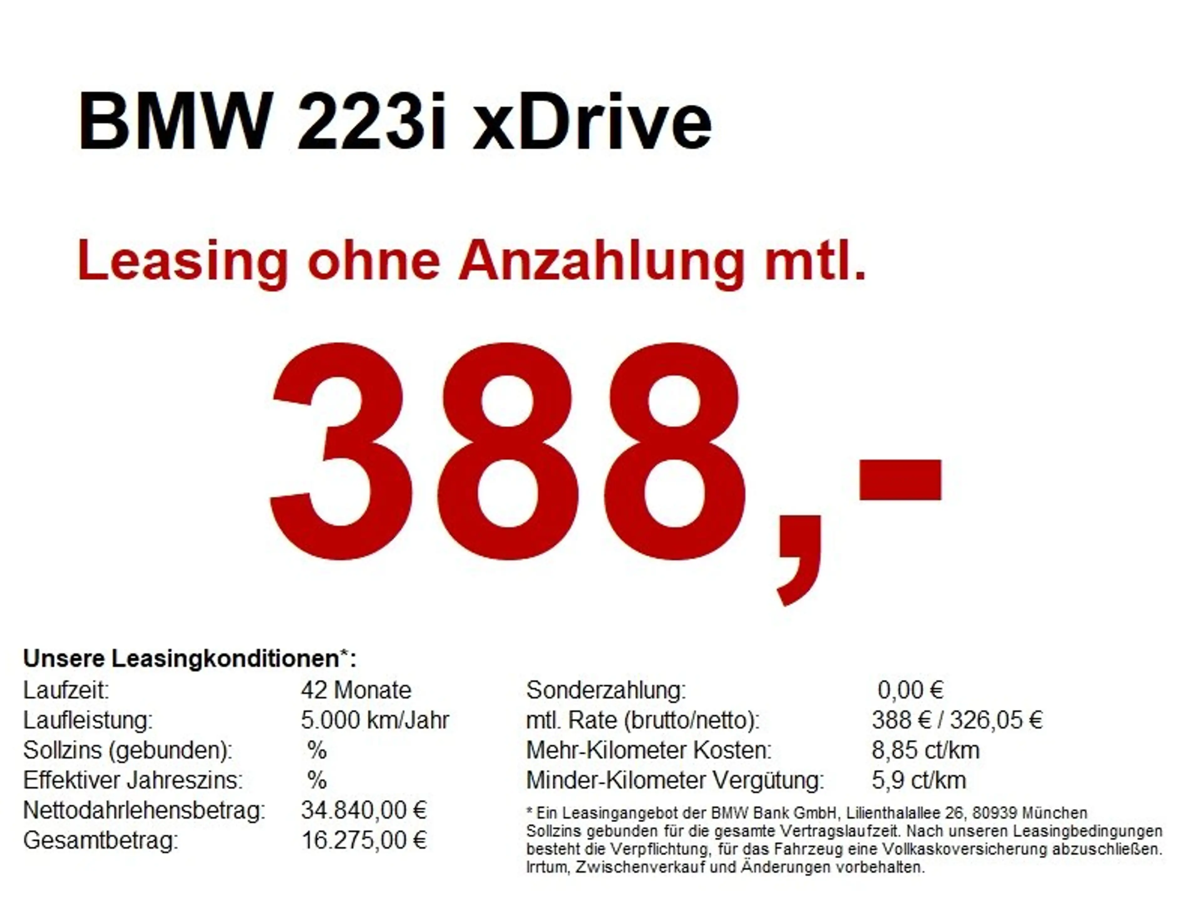 BMW 223 i xDrive M Sport LED+/360/HUD/K-ZUG/DriveAss+