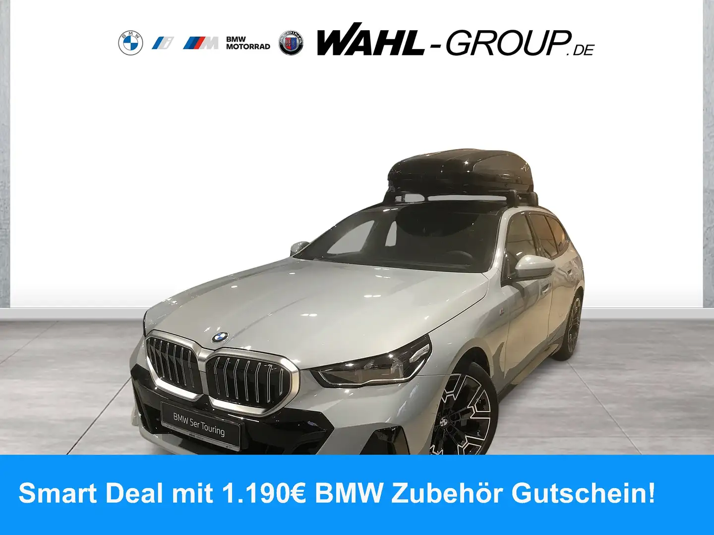 BMW 520 d Touring M Sport AHK IconicGlow HeadUp Carbon Grau - 1