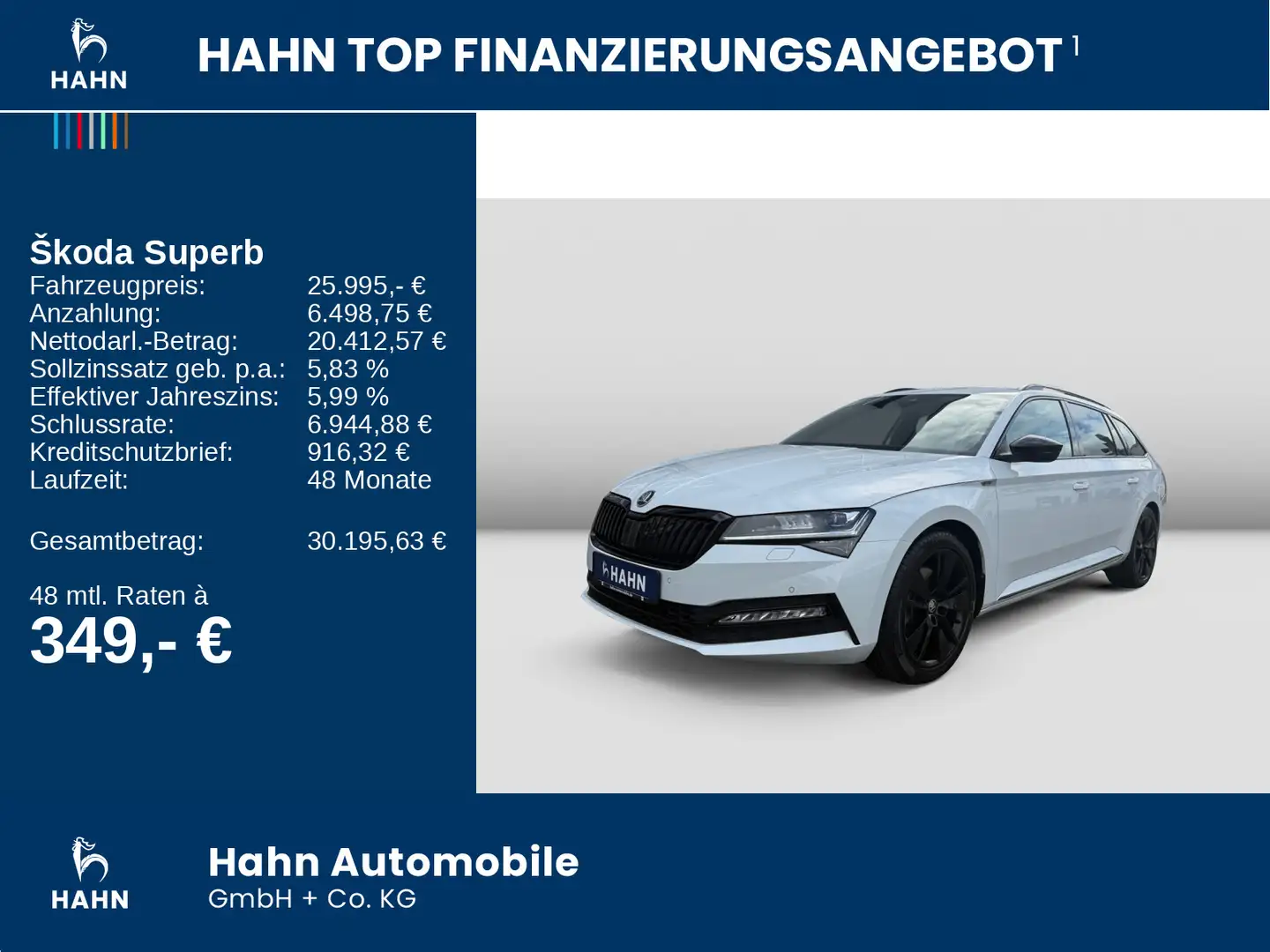Skoda Superb Combi SportLine 1.5TSI DSG Matrix-Beam CA Weiß - 2
