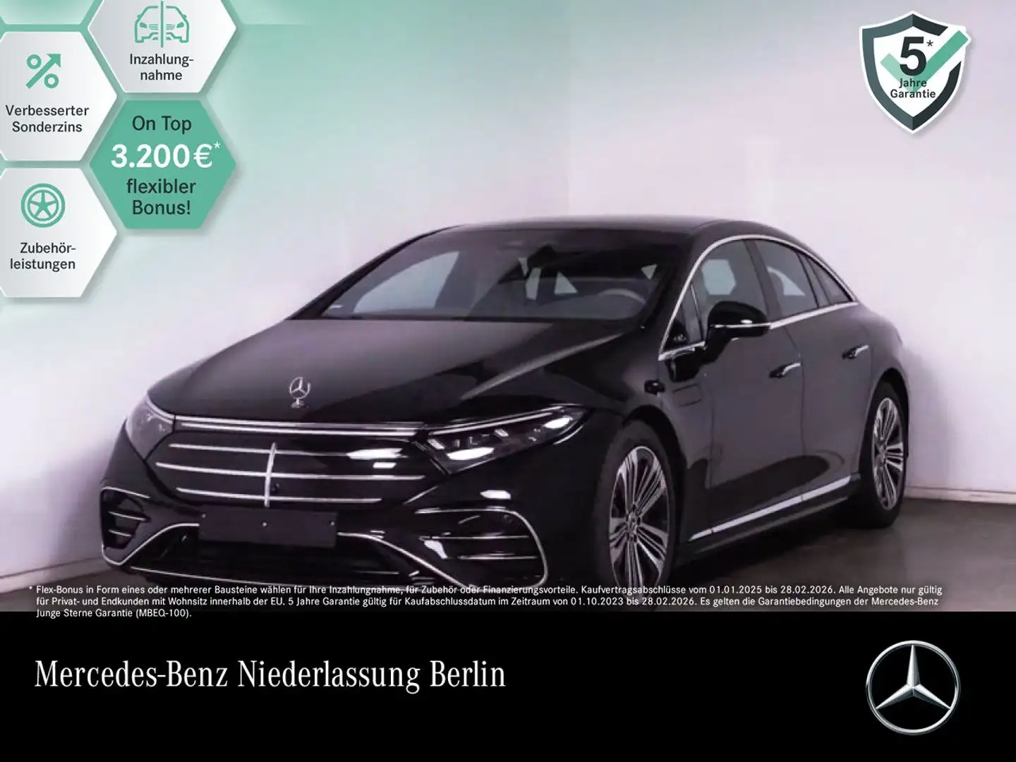 Mercedes-Benz EQS 450 AMG Fahrass Pano Burmester Navi Premium Siyah - 1