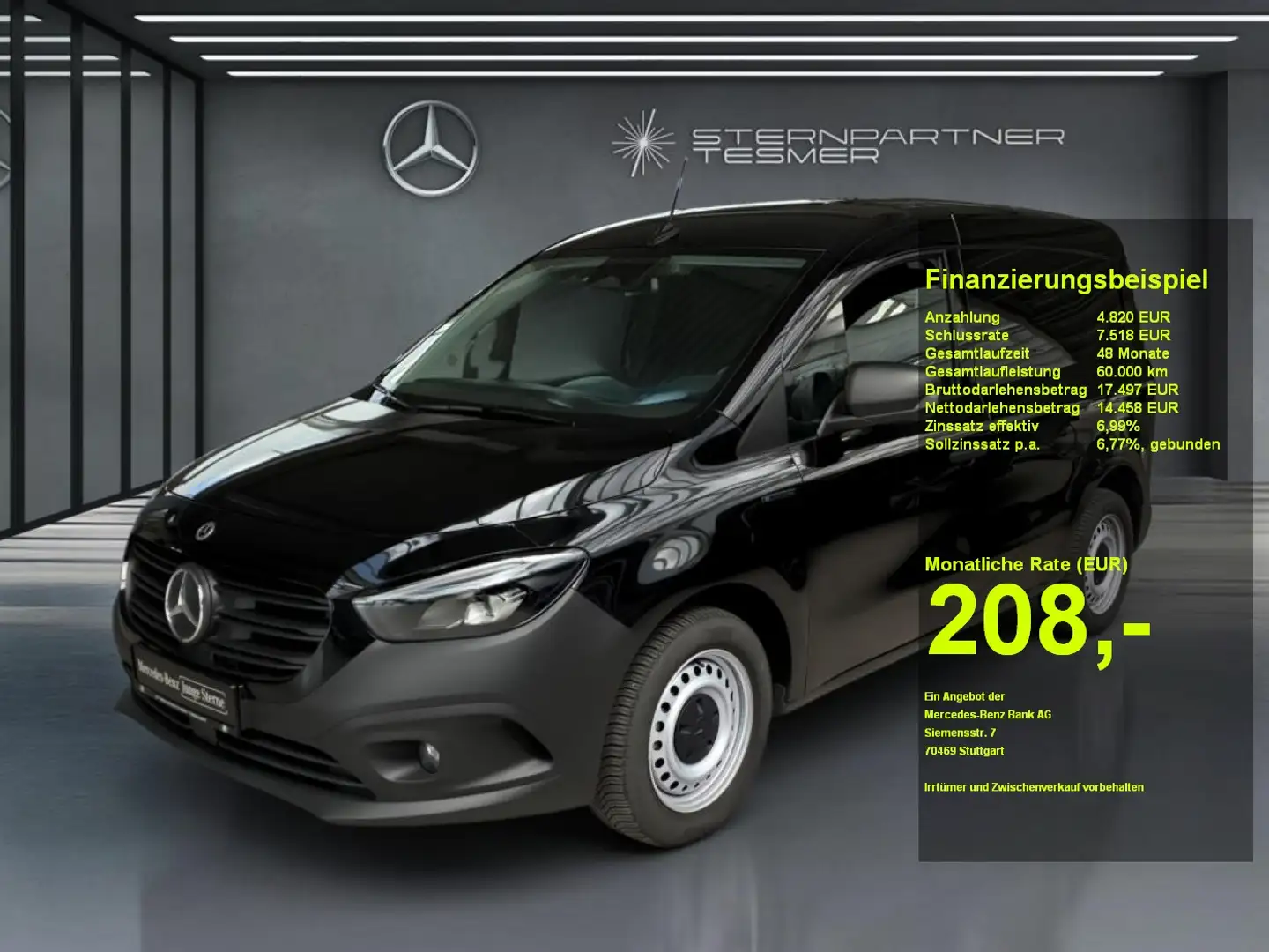 Mercedes-Benz Citan e  Kasten 5 J Garantie Negro - 1