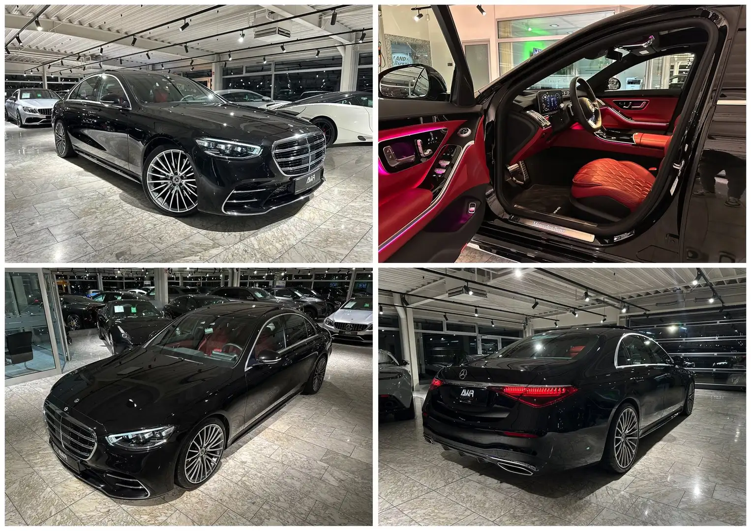 Mercedes-Benz S 450 4Matic EXCLUSIV*AMG"21"*PANO*HUD*LEDER-ROT Schwarz - 1