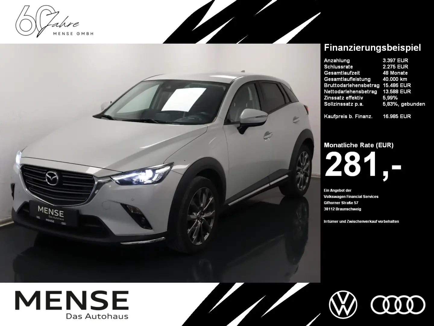 Mazda CX-3 2.0 SKYACTIV-G 121 Kangei |HUD|SpurH|LED|LM - 1