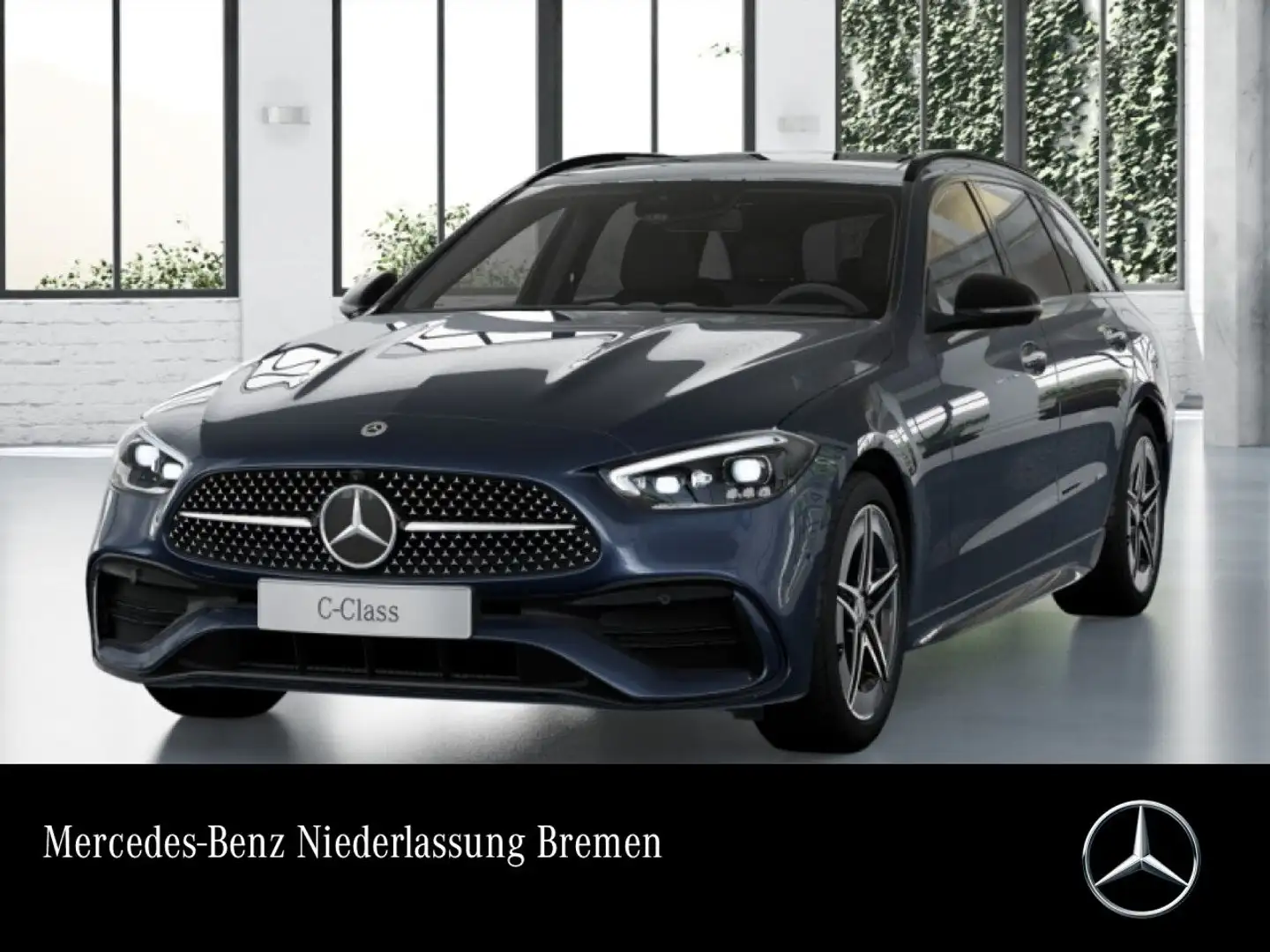 Mercedes-Benz C 300 e T AMG+NIGHT+PANO+360+AHK+SITZKLIMA+KEYLESS Blau - 1