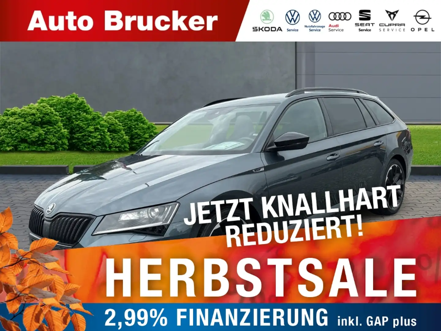 Skoda Superb Combi SportLine 4x4 2.0 TDI Sportline+Anhängerkupp Grau - 1