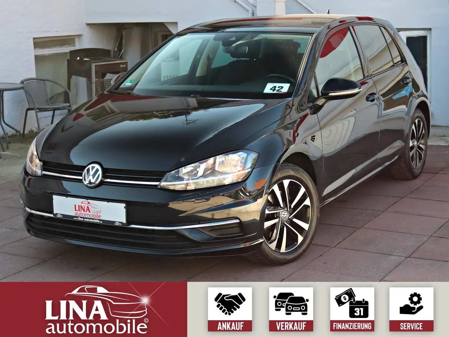 Volkswagen Golf 2.0 TDI IQ.DRIVE 2.Hd*ACC*Navi*ZahnriemNEU Zwart - 1