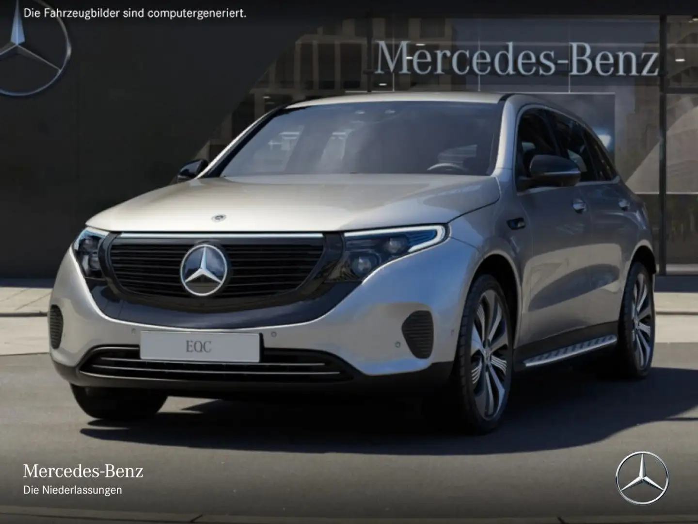 Mercedes-Benz EQC 400 4M 360+MULTIBEAM+FAHRASS+BURMESTER+KEYLESS Silber - 2
