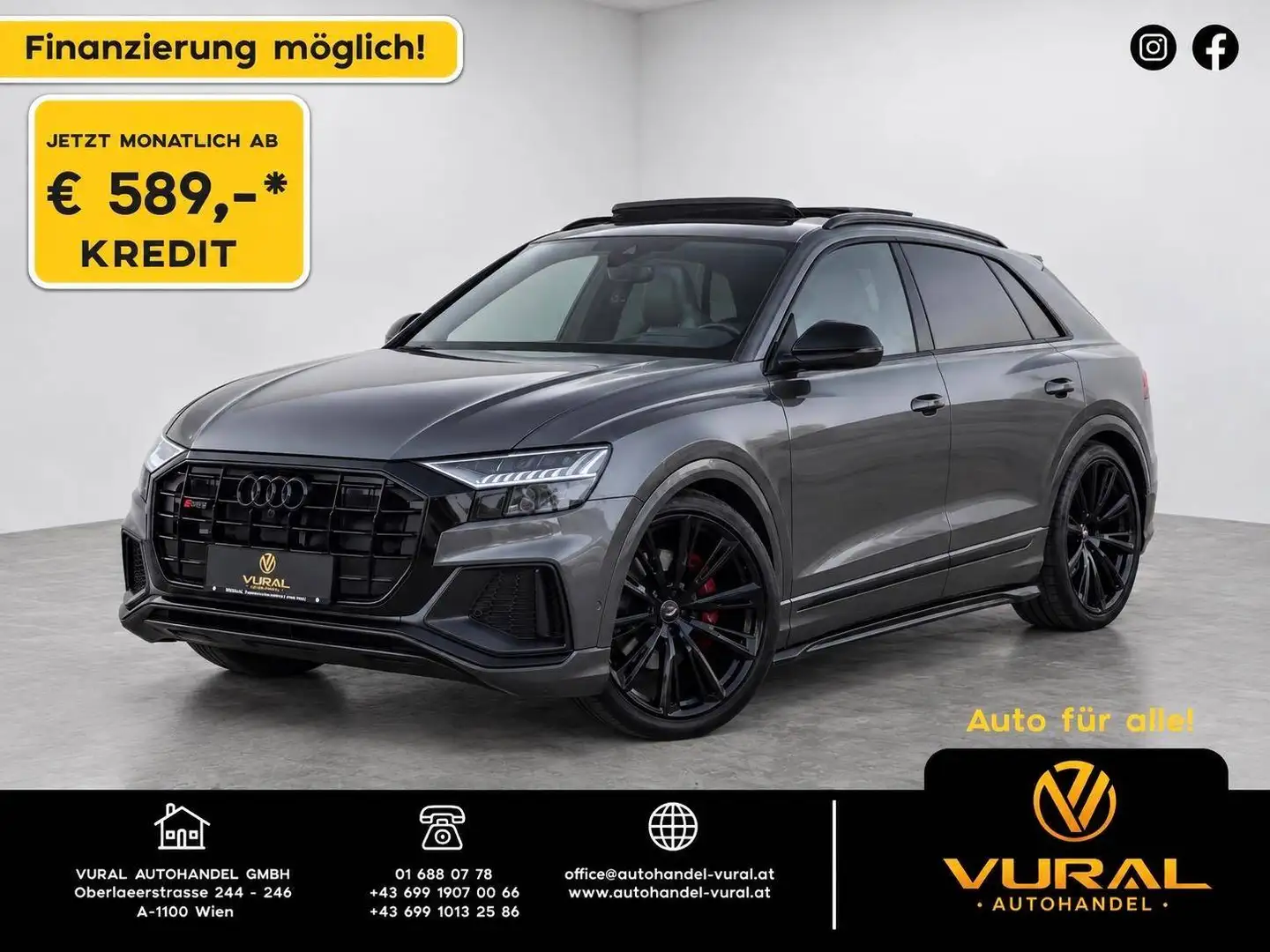 Audi Q8 50 TDI quattro | SQ8 Look | Maxton Bodykit | VOLL AUSTATTUNG | Grau - 1