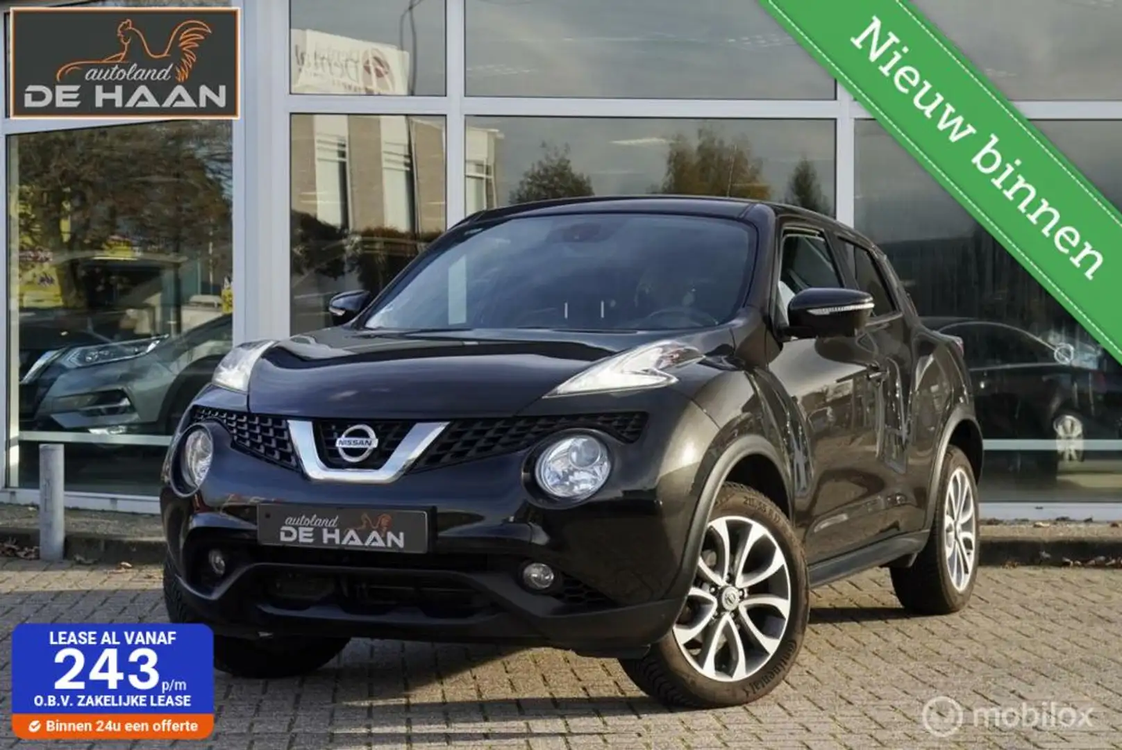 Nissan Juke ELEKTRISCH GLAZEN PANORAMADAK LEDEREN INT FULL OPT Noir - 1