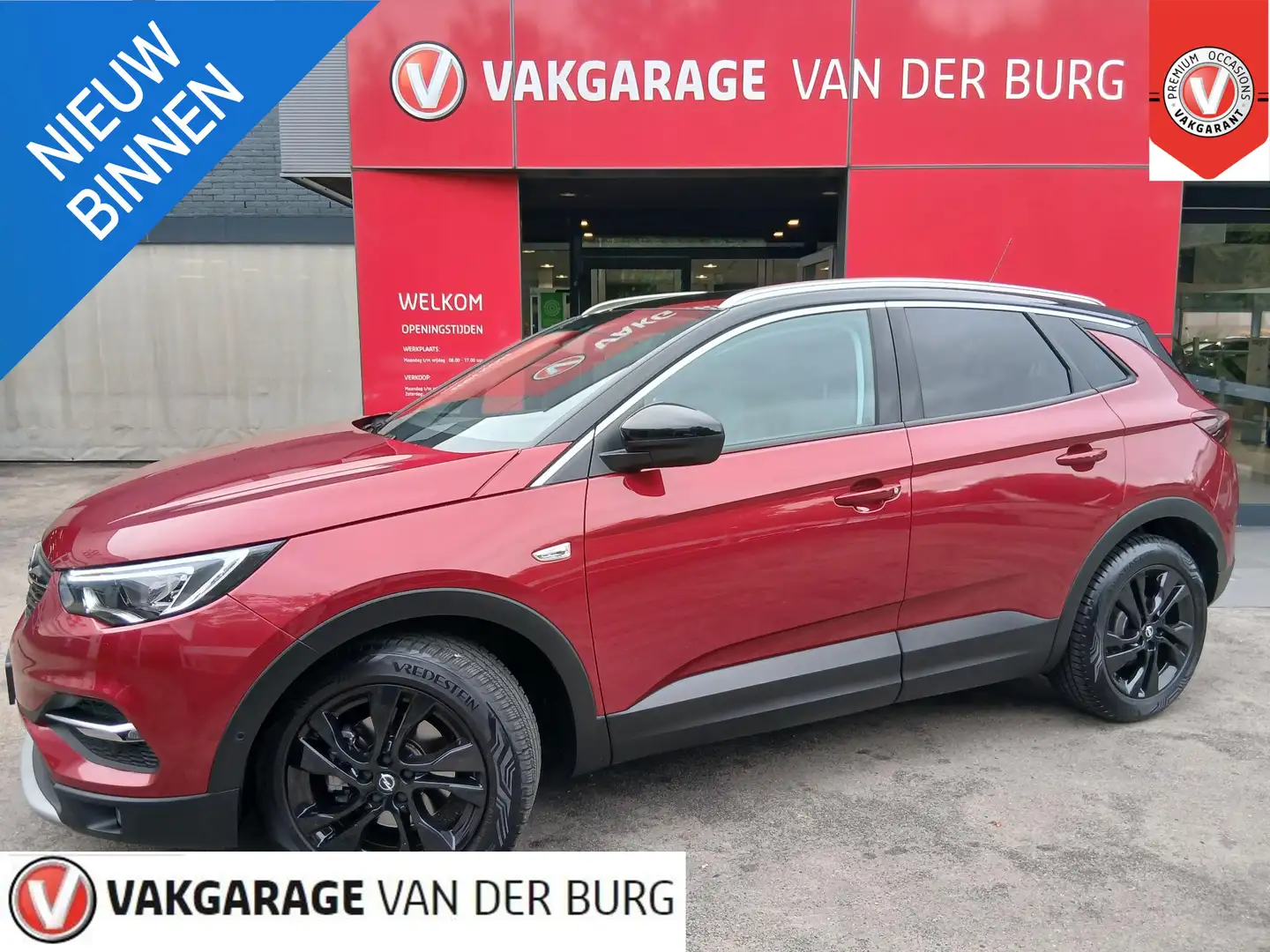 Opel Grandland X 1.2 Turbo Elegance Rood - 1