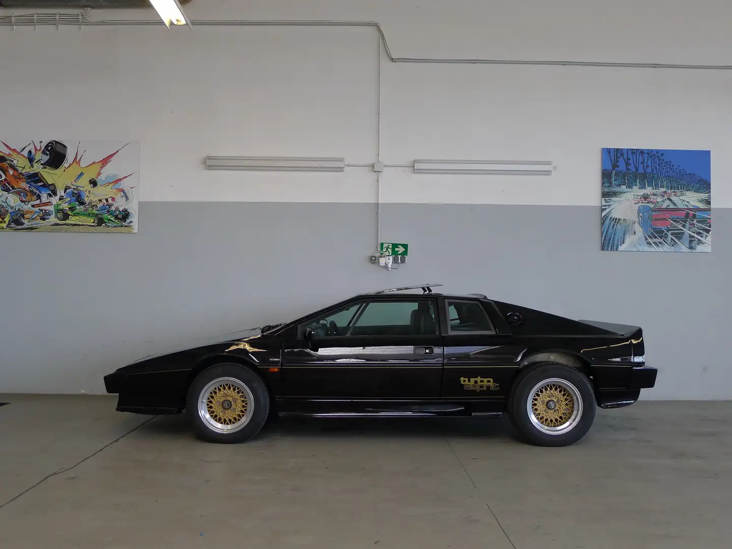 Lotus Esprit Turbo Targa, deutsches Auto, Top-Zustand Zwart - 1