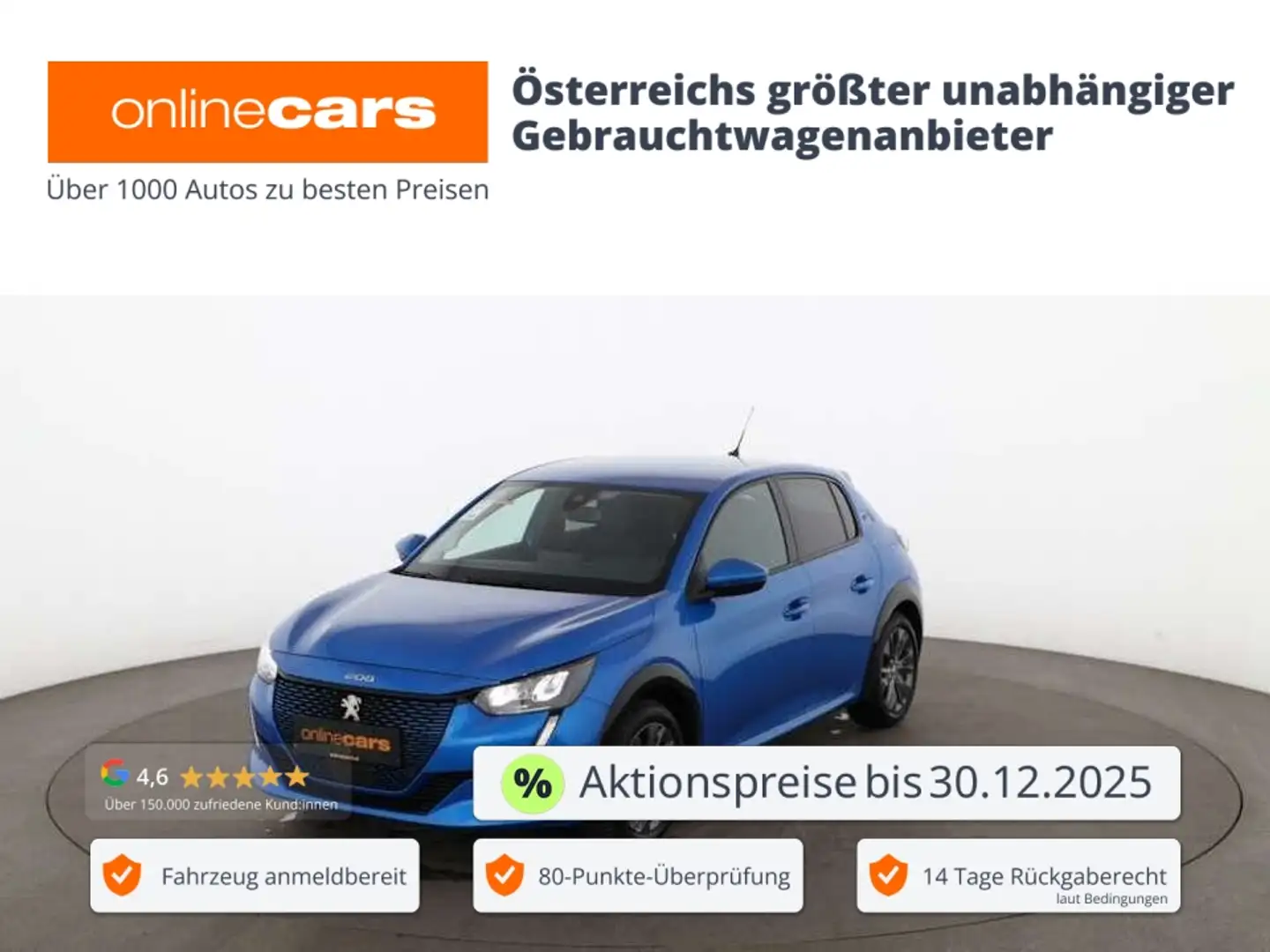 Peugeot 208 e Allure 50kWh Aut LED R-CAM TEMPOMAT KLIMA Blau - 1