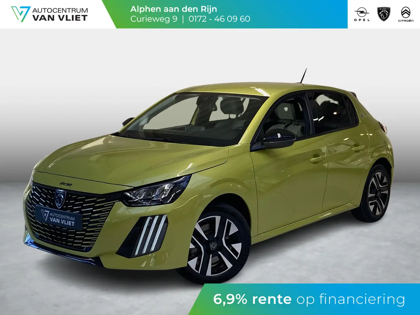 Peugeot e-208 EV Style 50 kWh 136pk SOH 100% | 3 Fase 11 kW | Na Jaune - 1