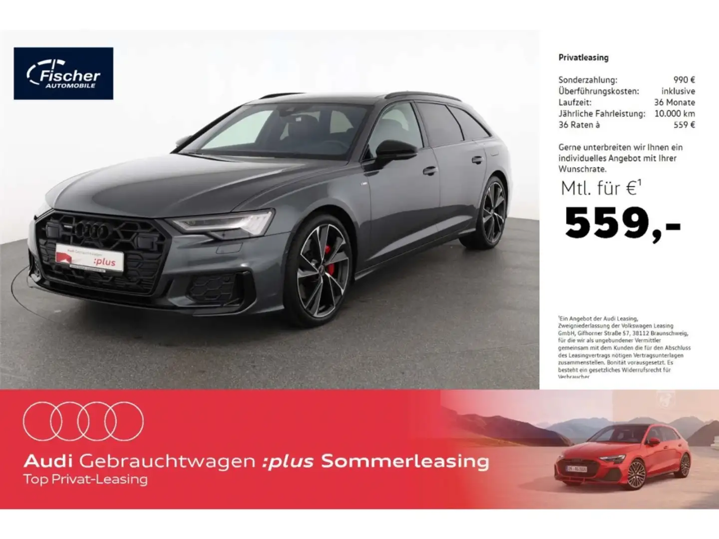 Audi A6 Avant 55 TFSI e quattro S line AHK/P-Dach/21'' Grau - 1