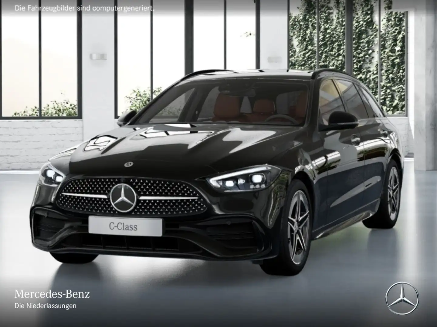 Mercedes-Benz C 300 e T AMG+NIGHT+360+AHK+SITZKLIMA+KEYLESS+9G Schwarz - 2