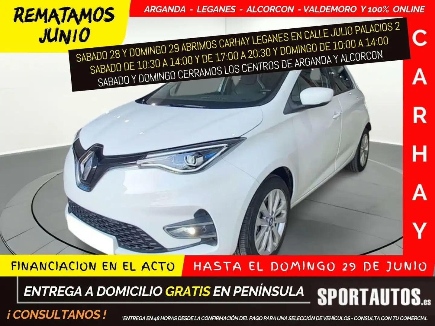 Renault ZOE INTENS 100 KW R135 BATERÍA 50KWH Blanco - 1