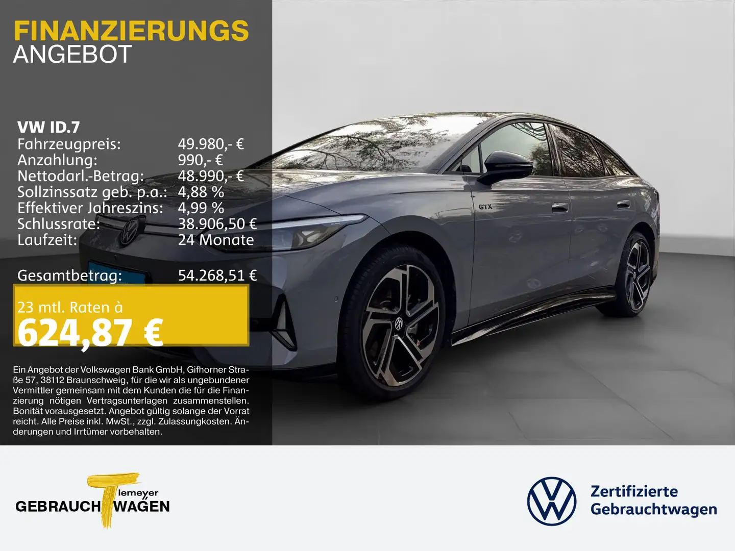 Volkswagen ID.7 GTX DSG 4M MATRIX KAMERA MASSAGE HuD Grau - 1