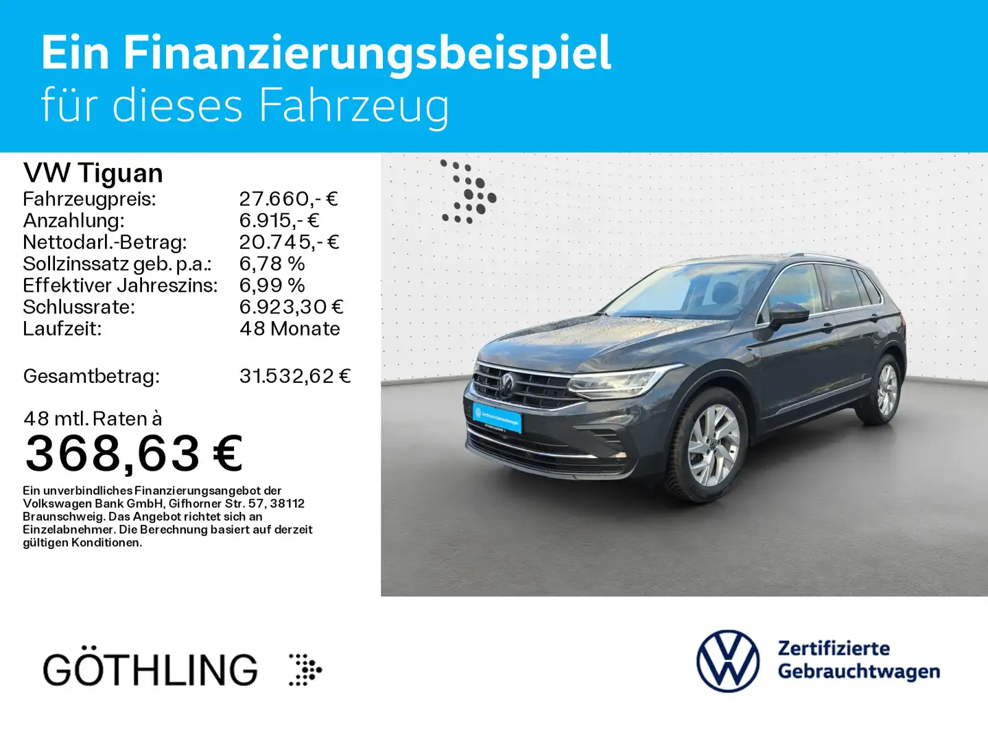 Volkswagen Tiguan LIFE 2.0 TDI*NAVI*KAM*ACC*SPUR*LED*AHK Grau - 2