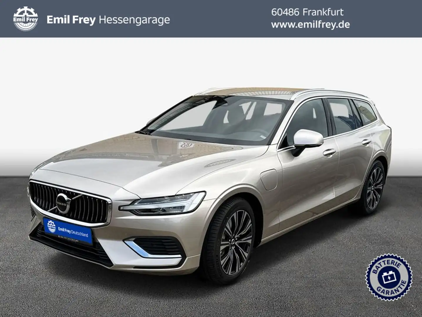 Volvo V60 T6 AWD Recharge Plus Bright Silber - 1
