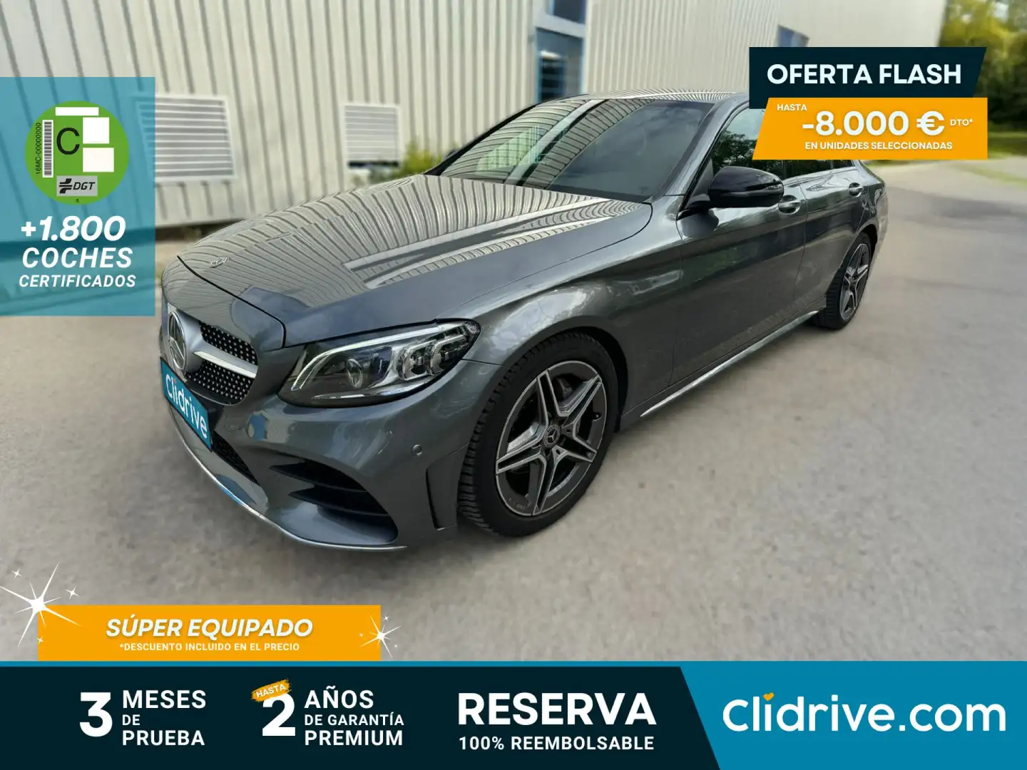 Mercedes-Benz C 220 d Gris - 1
