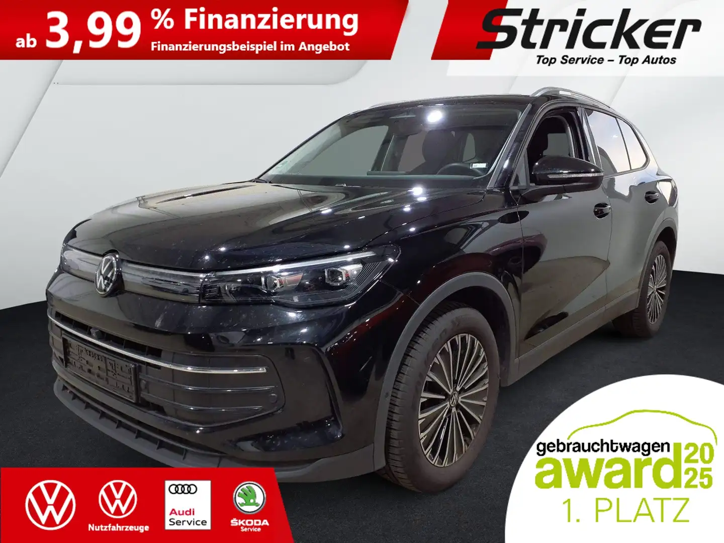 Volkswagen Tiguan Goal 2.0TDI DSG 349,-ohne Anzahlung Navi AHK Kame Schwarz - 2
