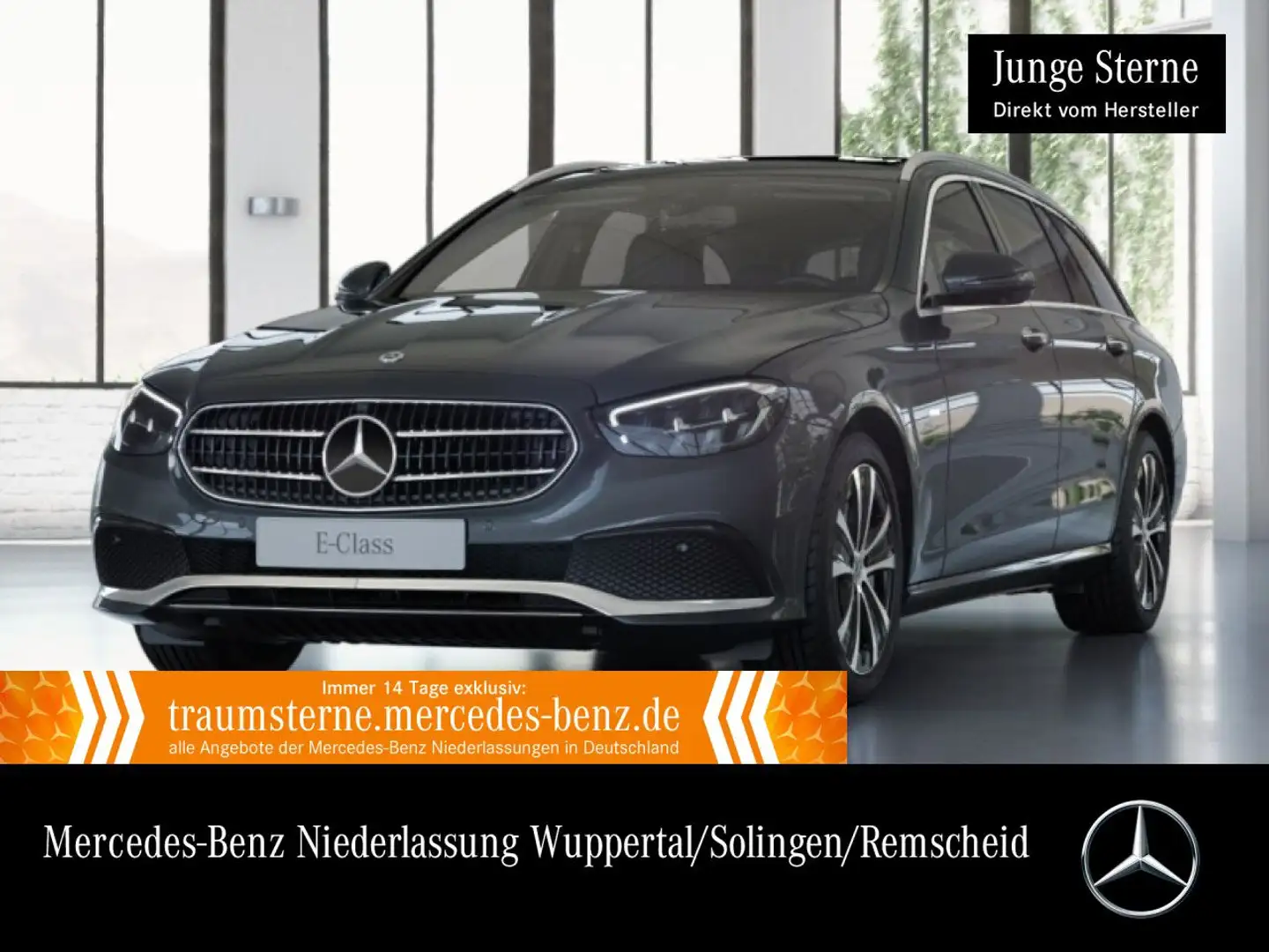 Mercedes-Benz E 300 de T 4M AVANTG+PANO+360+AHK+LED+BURMESTER+9G Grau - 1