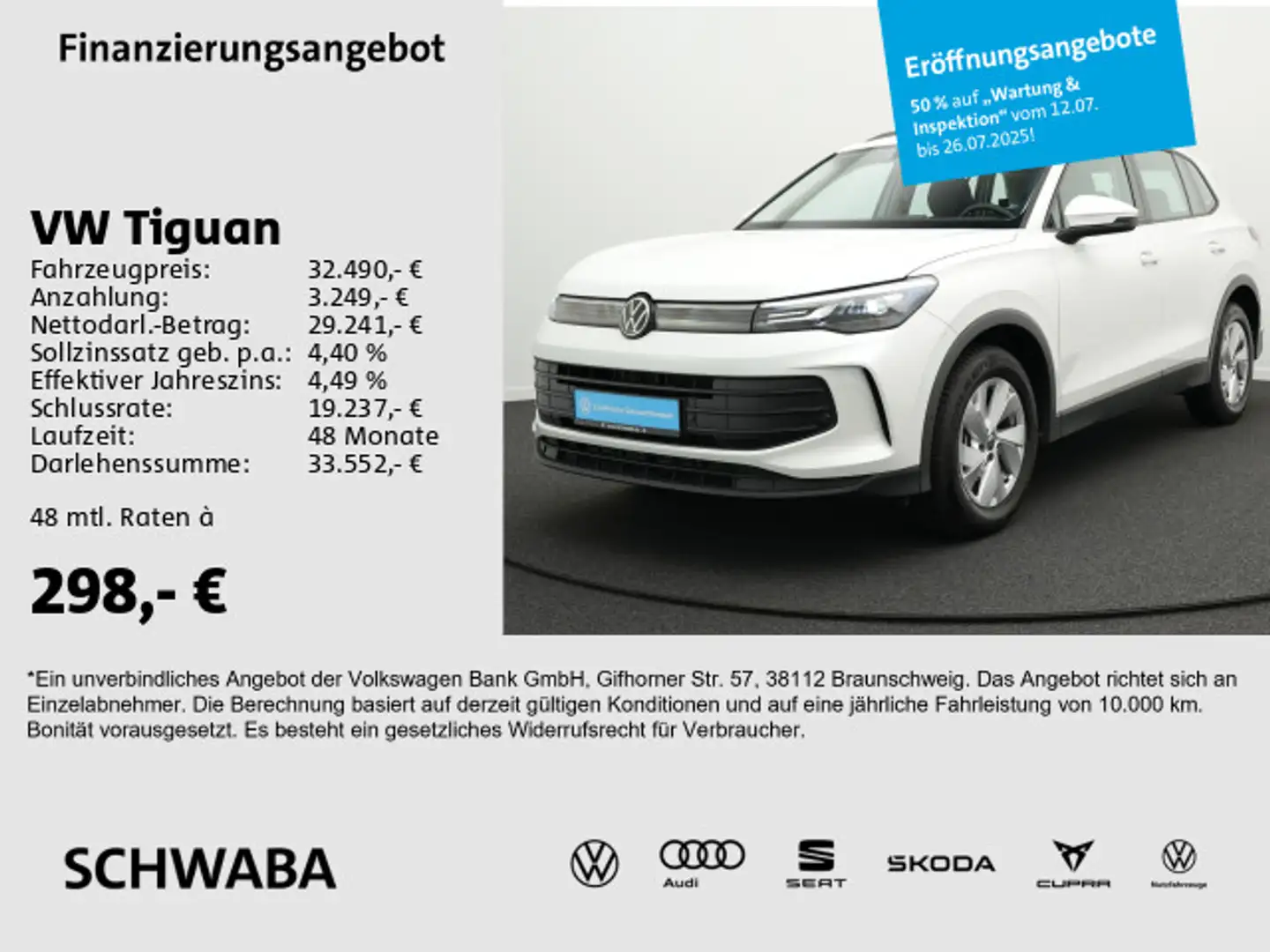 Volkswagen Tiguan 1.5 eTSI DSG *LED*VIRTUAL*AHK*R-KAM*17"* Weiß - 1