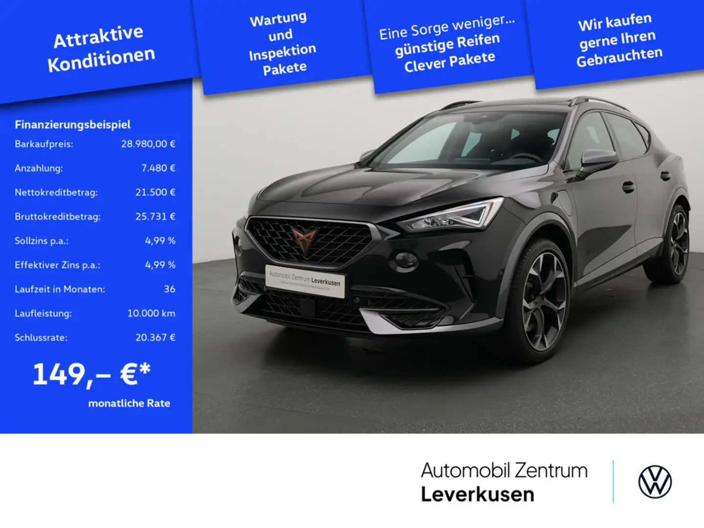 CUPRA Formentor VZ e-Hybrid PANO LEDER AHK ACC NAVI Schwarz - 1