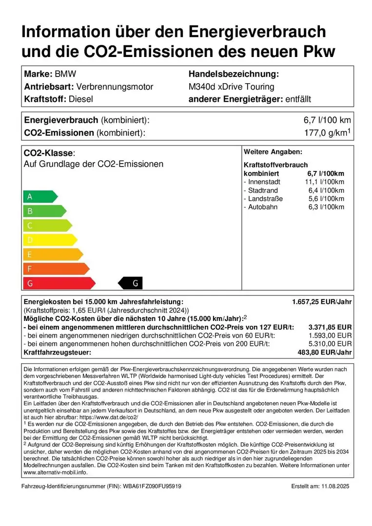 BMW 340 M340d xDrive Touring * 1.190 € Zubehörbonus * HK H Blau - 2