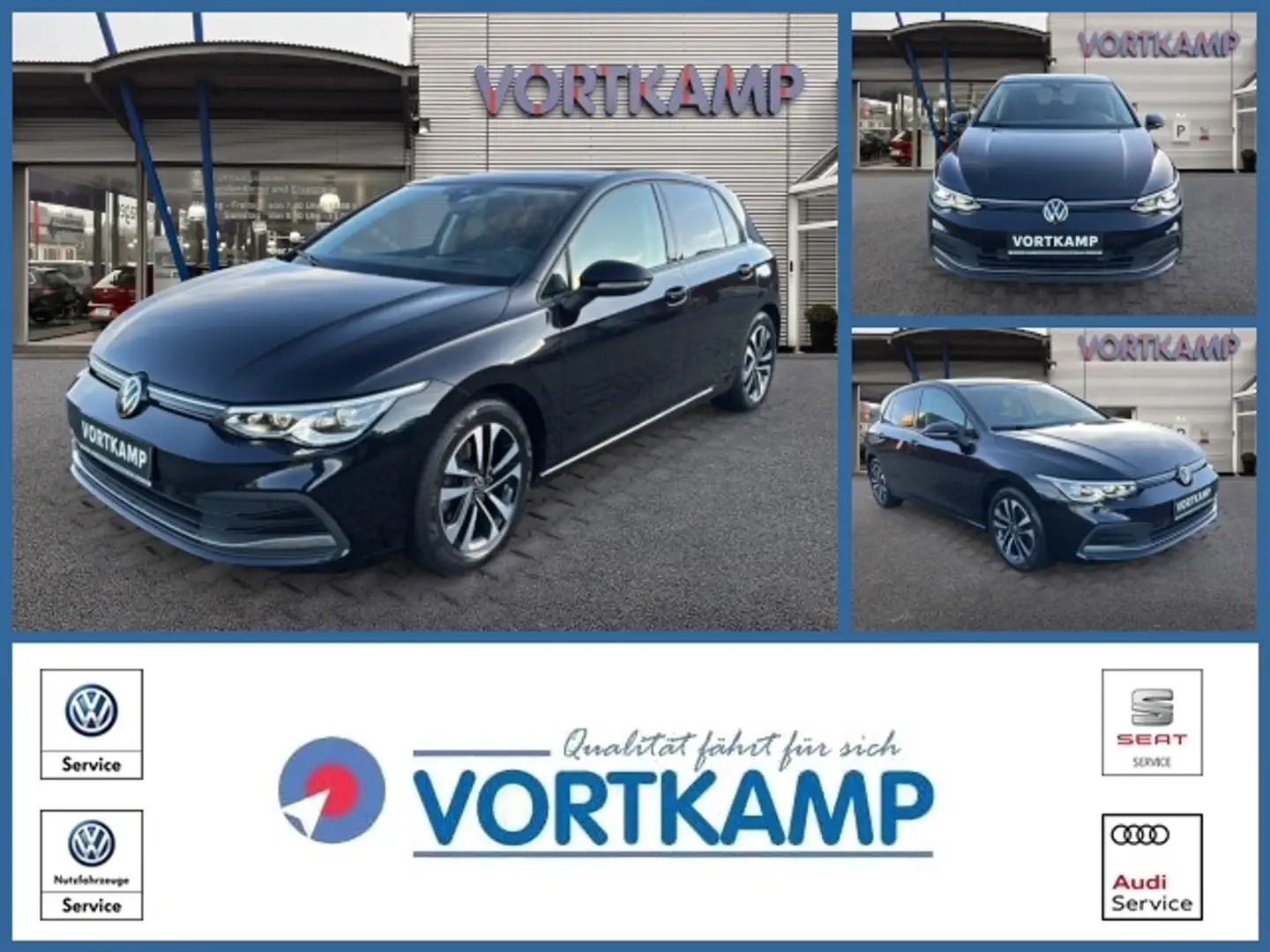 Volkswagen Golf VIII Active Pano/AHK/IQLight/HeadUp Negro - 1