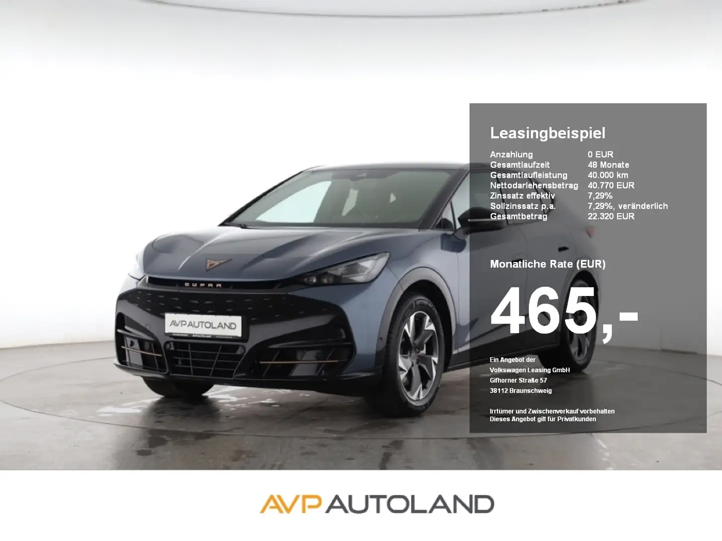 CUPRA Tavascan 210 kW 77kWh Endurance | NAVI | Blau - 1