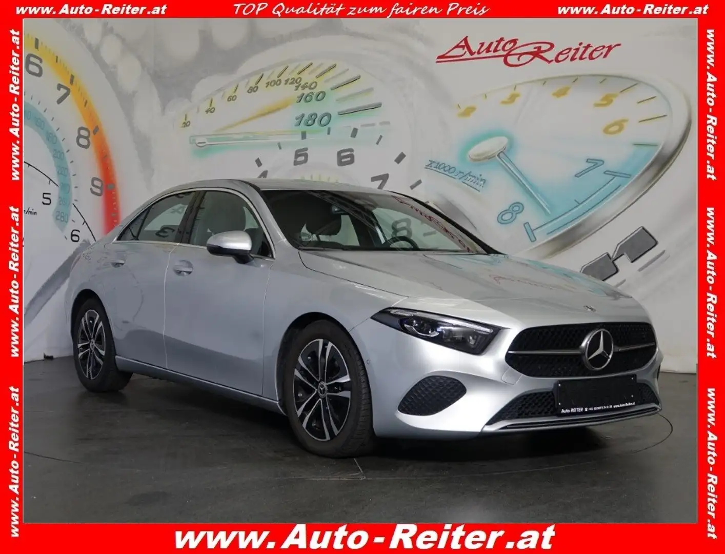 Mercedes-Benz A 200 d Limousine Aut. *LED, NAVI, TEILLEDER, RFK, AHK* Silber - 1