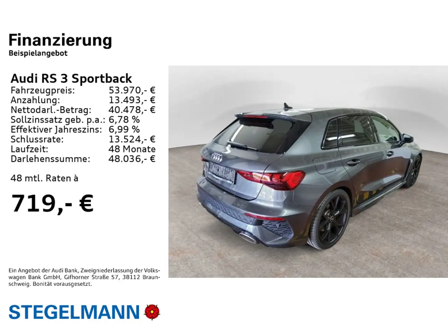 Audi RS3 qu.S-tronic schwarzpaket*B&O*Matr Grijs - 2