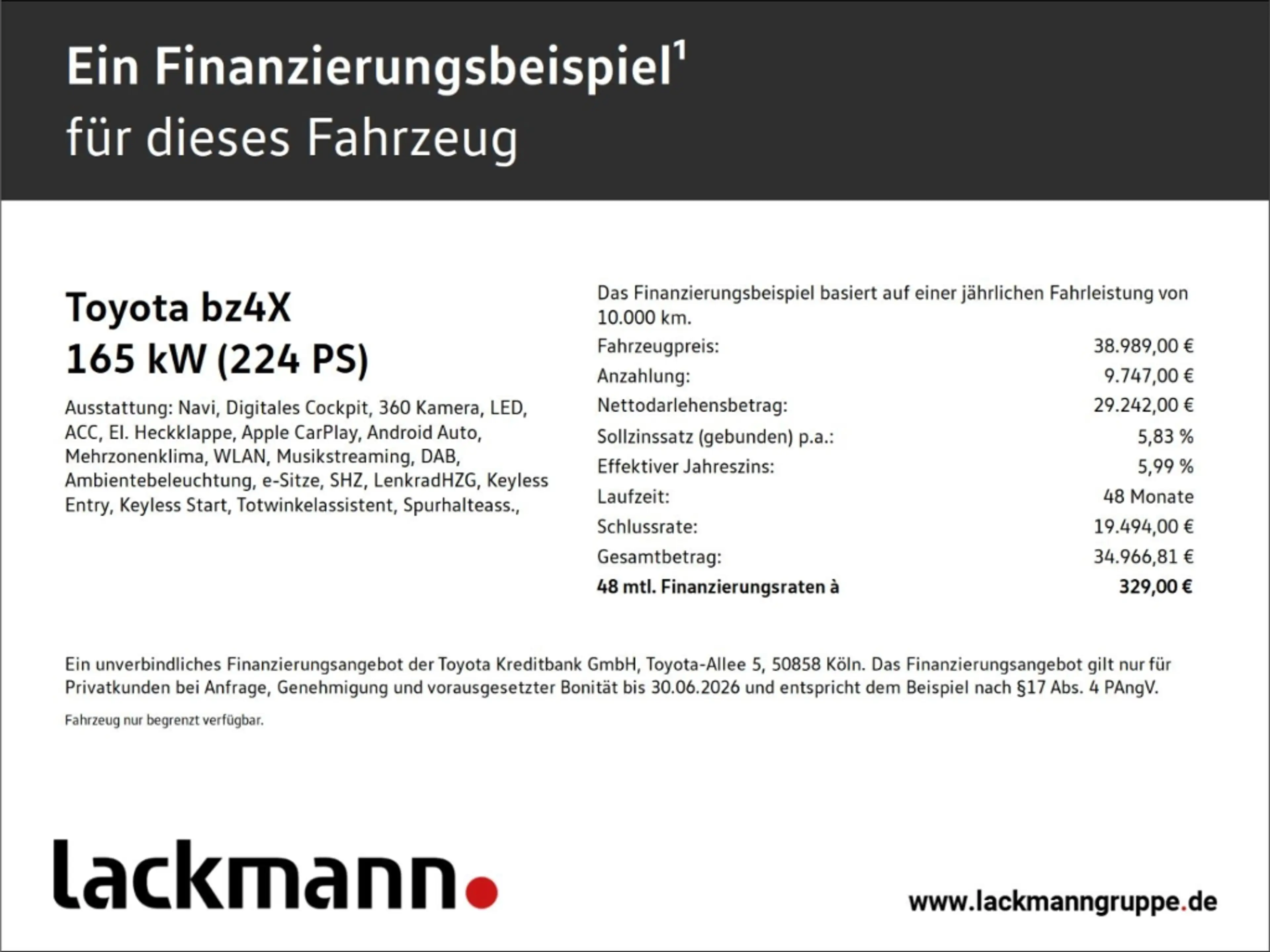 Toyota bZ4X Teamplayer 360°Kamera Toter Winkel Warner — photo 2