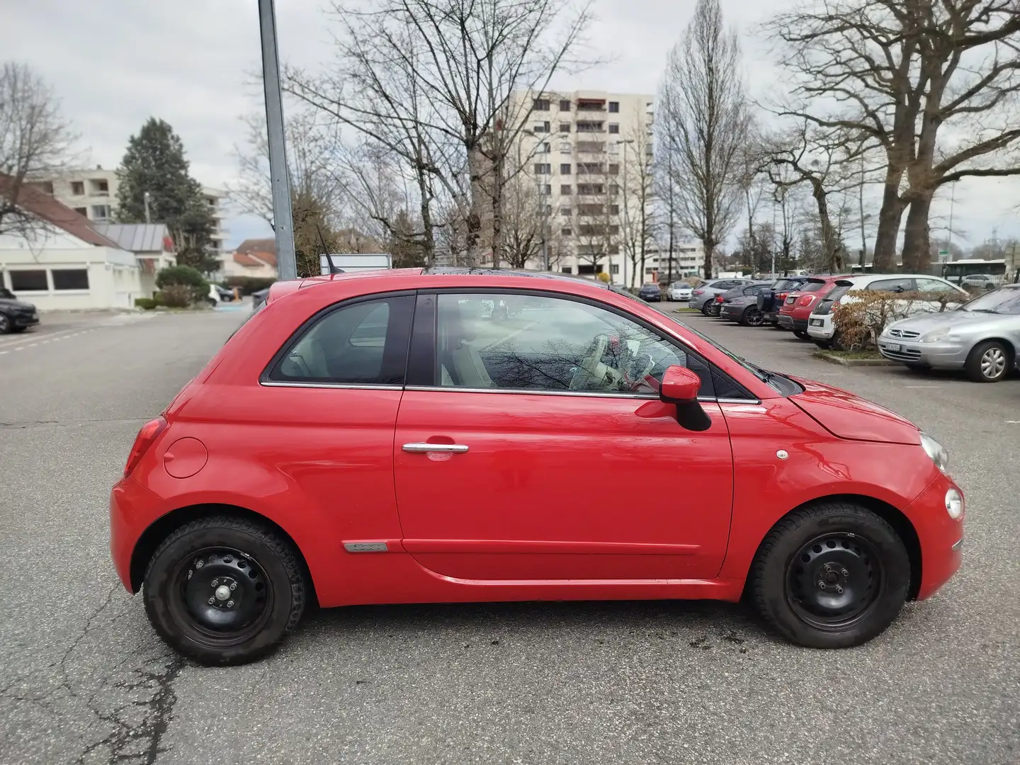 Fiat 500 500 1.2 69 CH LOUNGE ECO PACK (KIT GRUAU) Rouge - 2