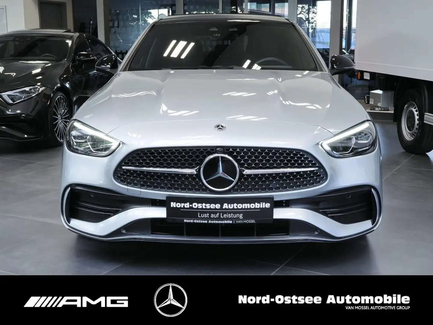 Mercedes-Benz C 220 d AMG PANO DISTRO 360° KAMERA NIGHT 9G NAV Silber - 2