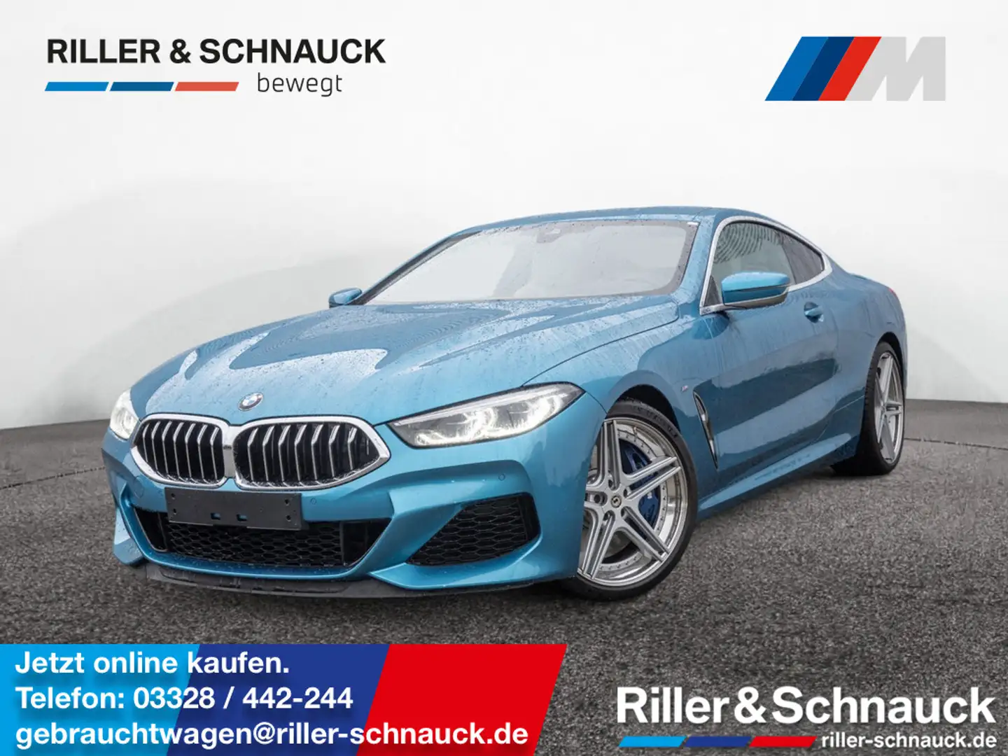 BMW M850 i Coupe xDrive MERINO+HUD+NAVI+KEYLESS+LE Blau - 1