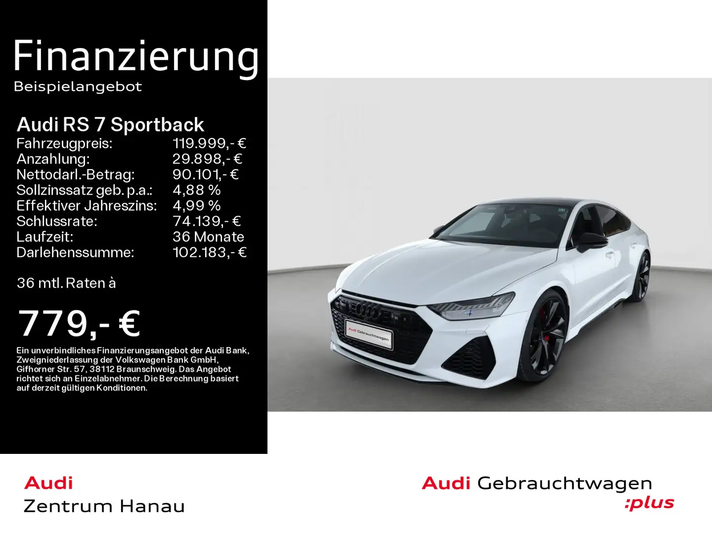 Audi RS7 performance*NAVI-PLUS*HUD*RS-AGA* Alb - 1