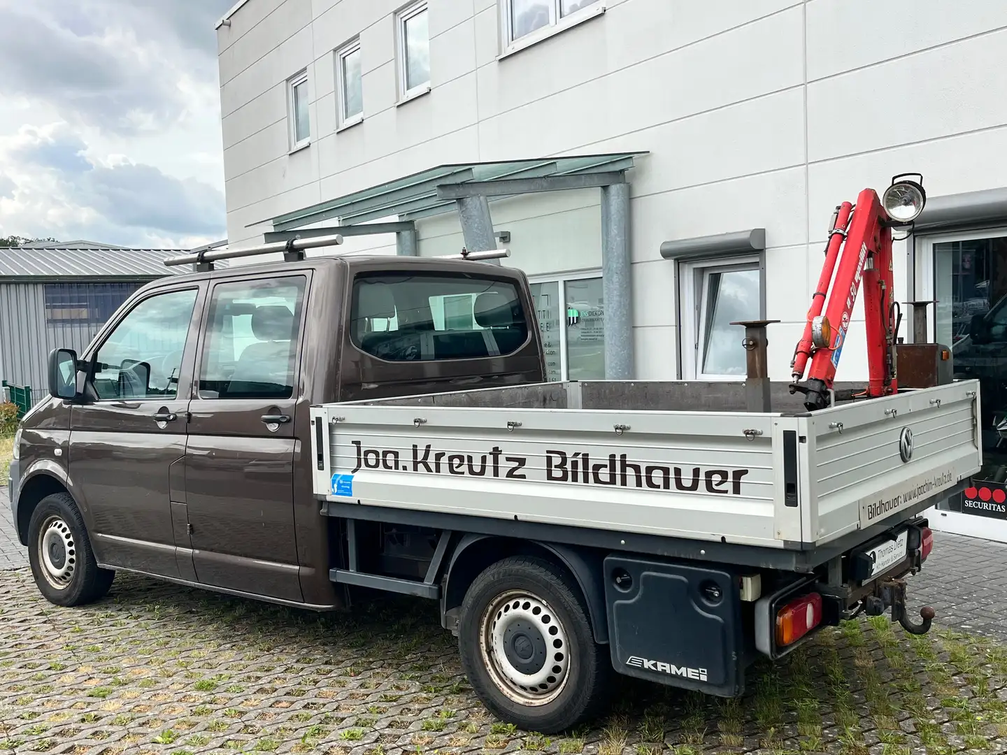 Volkswagen T5 Transporter Pritsche Doppelkabine 2.0 TDI DSG + Krahn + Ahk Braun - 1