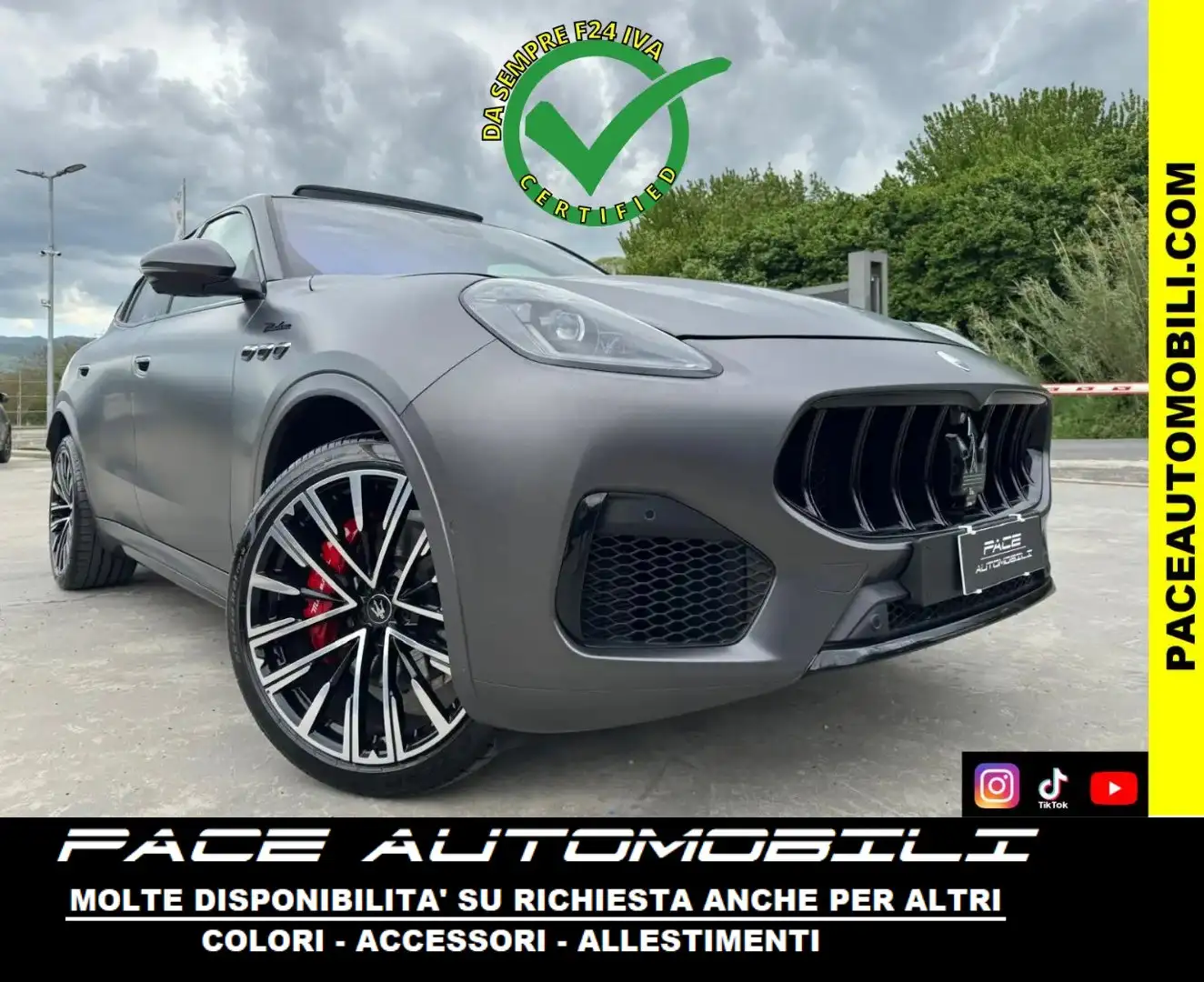 Maserati Grecale MHEV 330CV KAMERA 360° MODENA LANE ASSIST PDC Grigio - 1