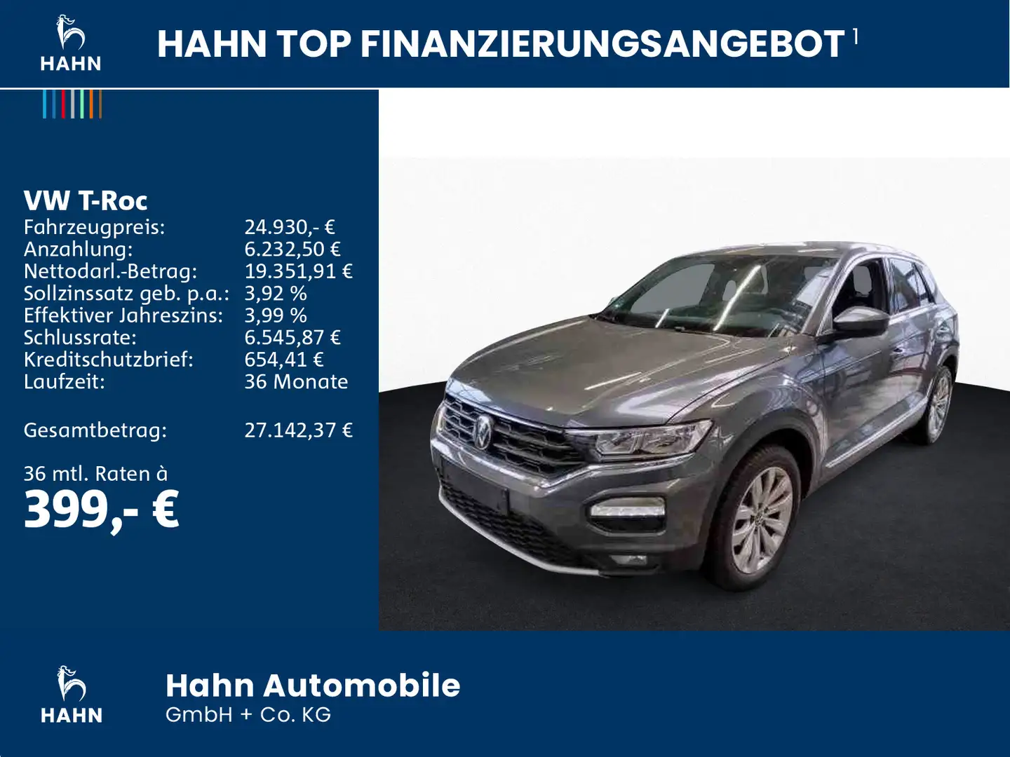 Volkswagen T-Roc 1.5TSI DSG Sport AHK App-Conn. Cam PDC SHZ Grau - 2