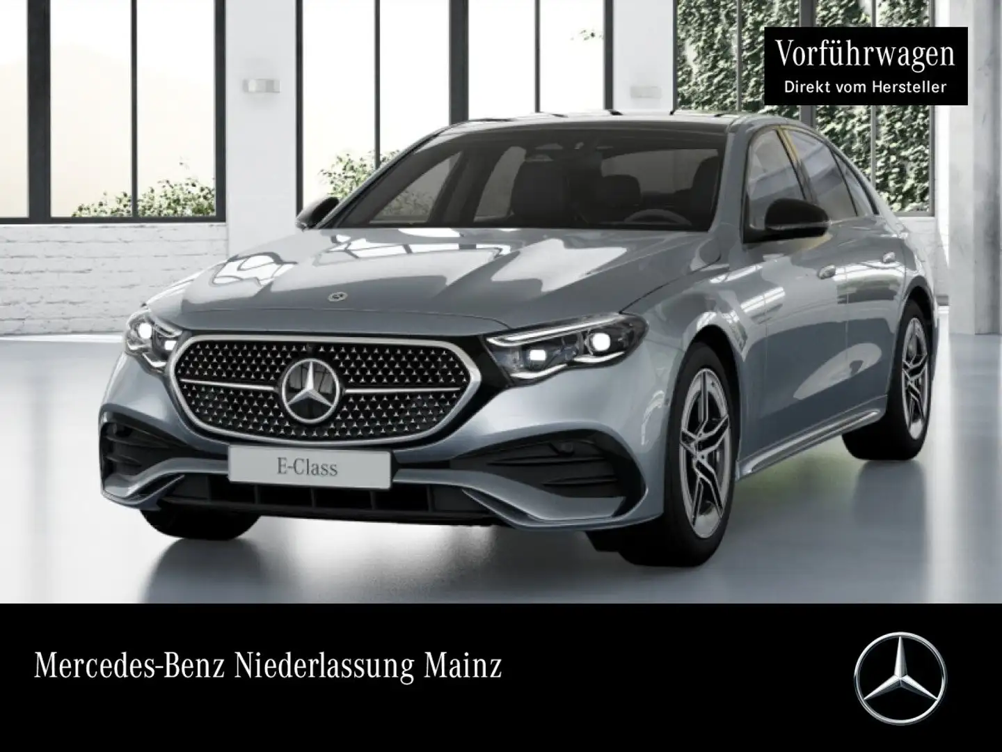 Mercedes-Benz E 300 e Hybrid AMG 360° Pano Burmester Distr. PTS Silber - 1