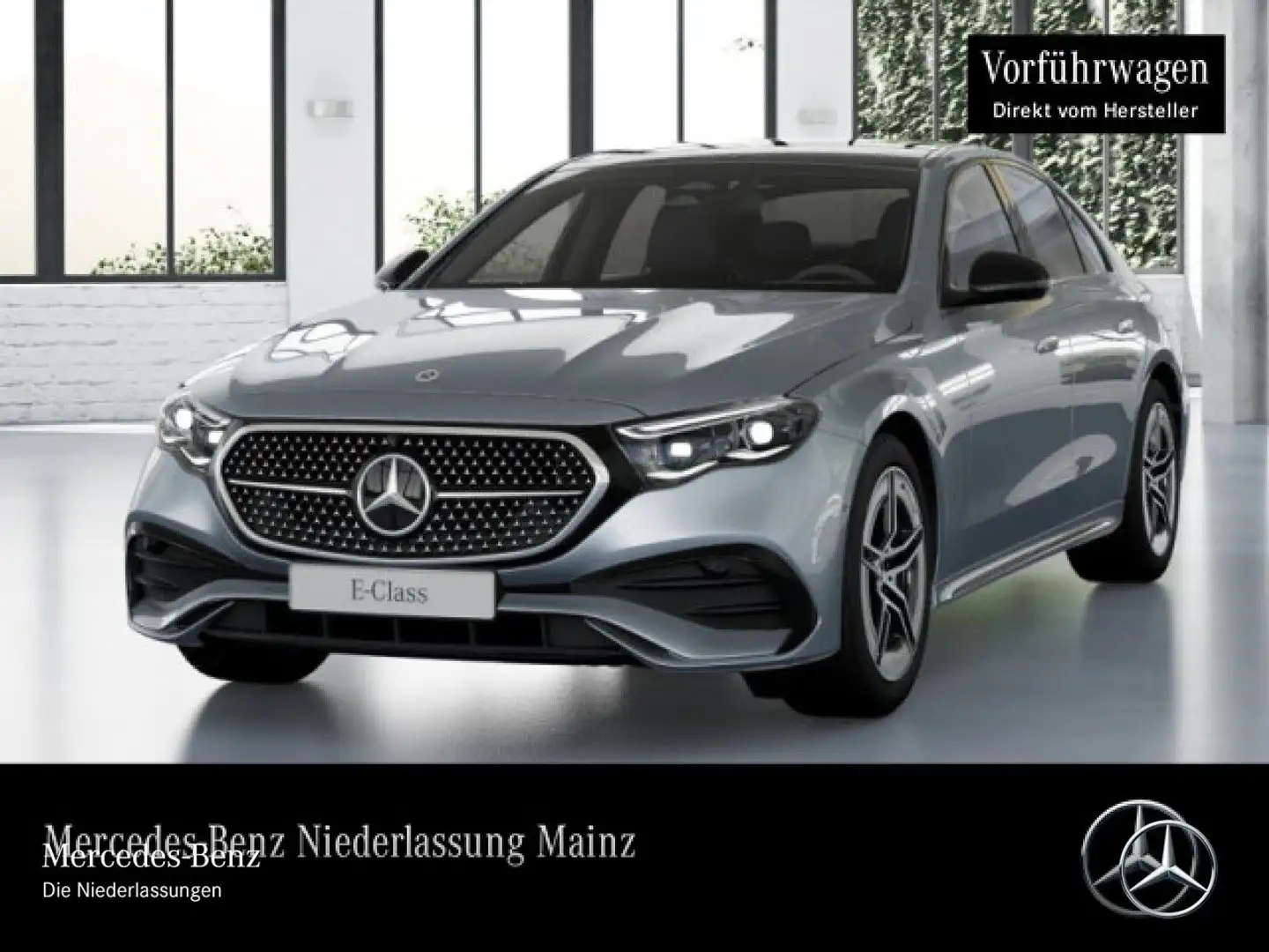 Mercedes-Benz E 300 e Hybrid AMG 360° Pano Burmester Distr. PTS Silber - 2