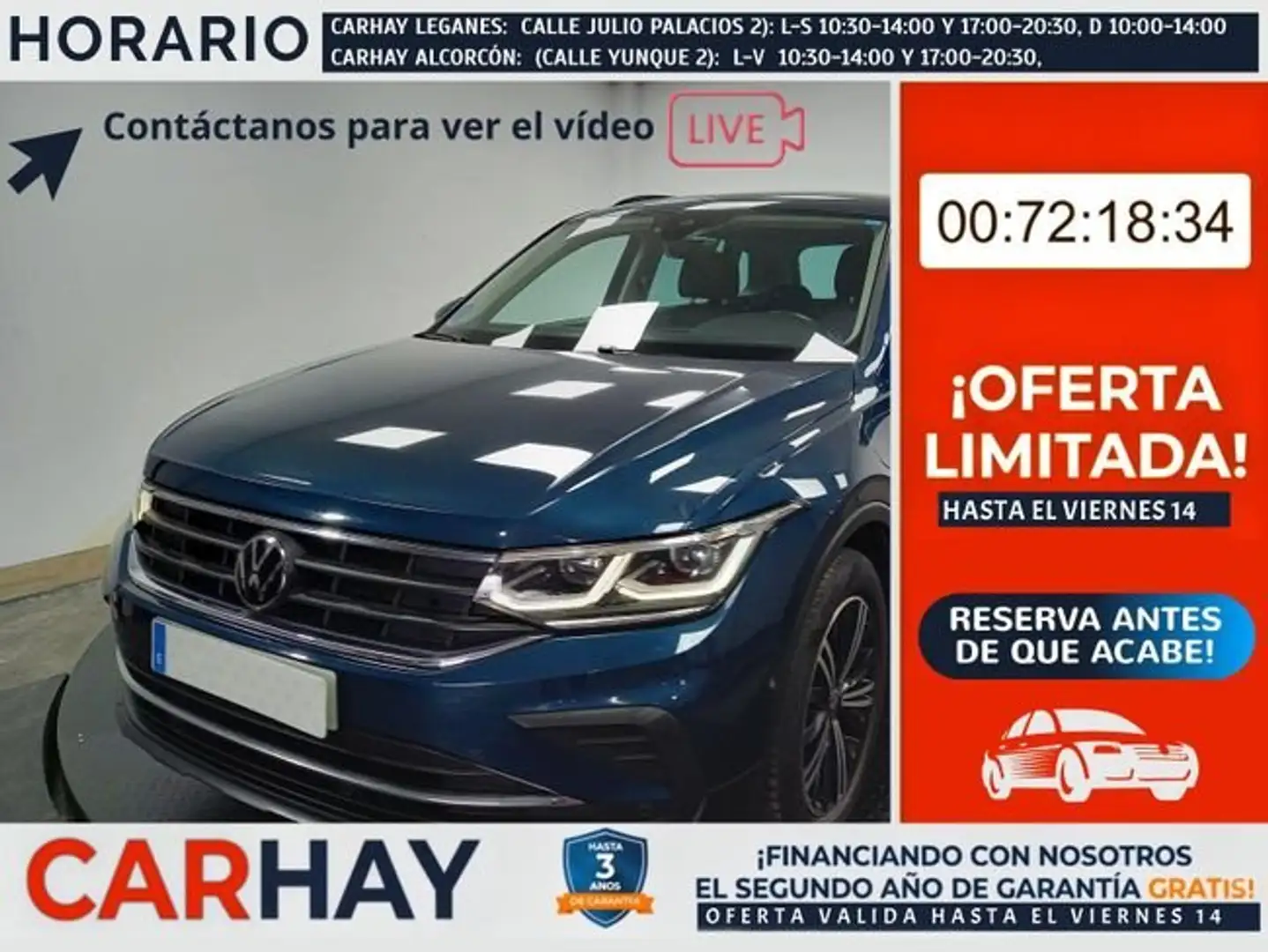 Volkswagen Tiguan 1.4 eHibrid Life 180kW Azul - 1
