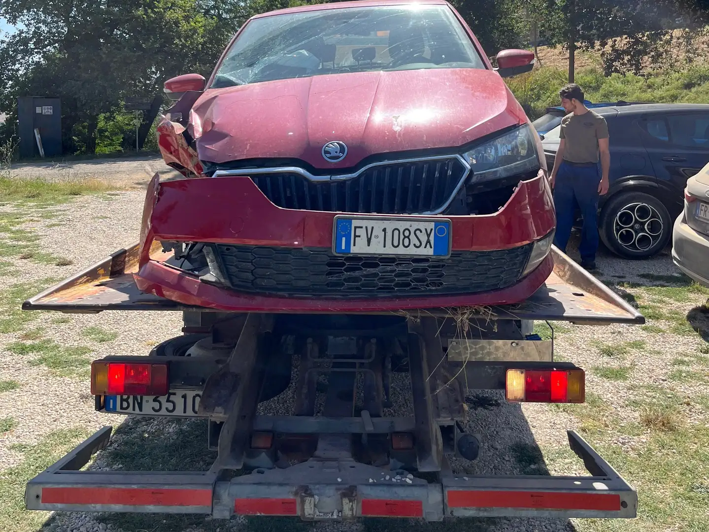 Skoda Fabia Fabia III 2015 Berlina 1.0 tsi Business 95cv my19 Rosso - 1