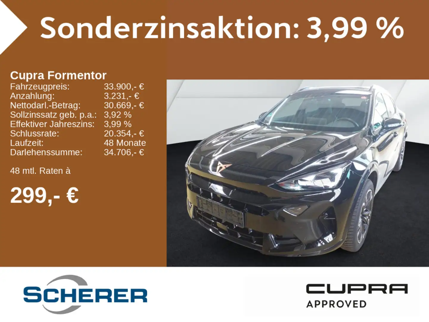 CUPRA Formentor 1.5 eTSI DSG Navi SHZ RFK PDC LED ACC Zwart - 1